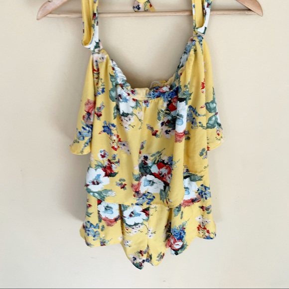 Yellow floral romper - Picture 4 of 5